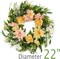Summer Wreaths for Front Door 22", Door Summer Wreath with Eucalyptus Olive Leaves & Flowers, Floral Wreath Door Decoration for Summer Home and Outdoor